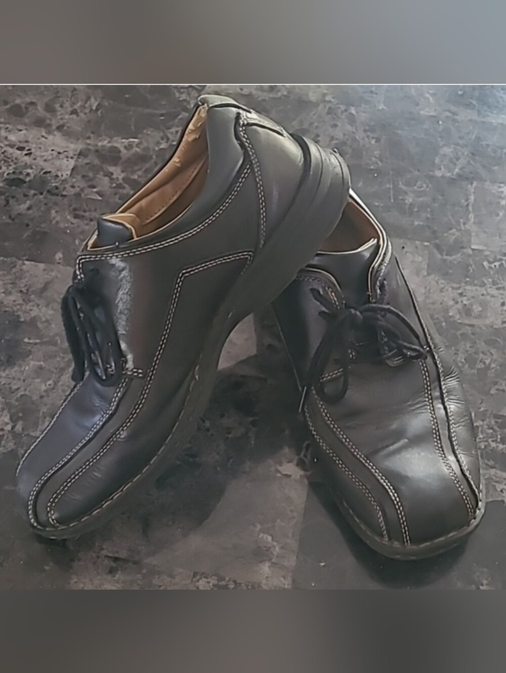 DOCKERS Mens 10 Prostyle Black Leather dress Oxford shoes